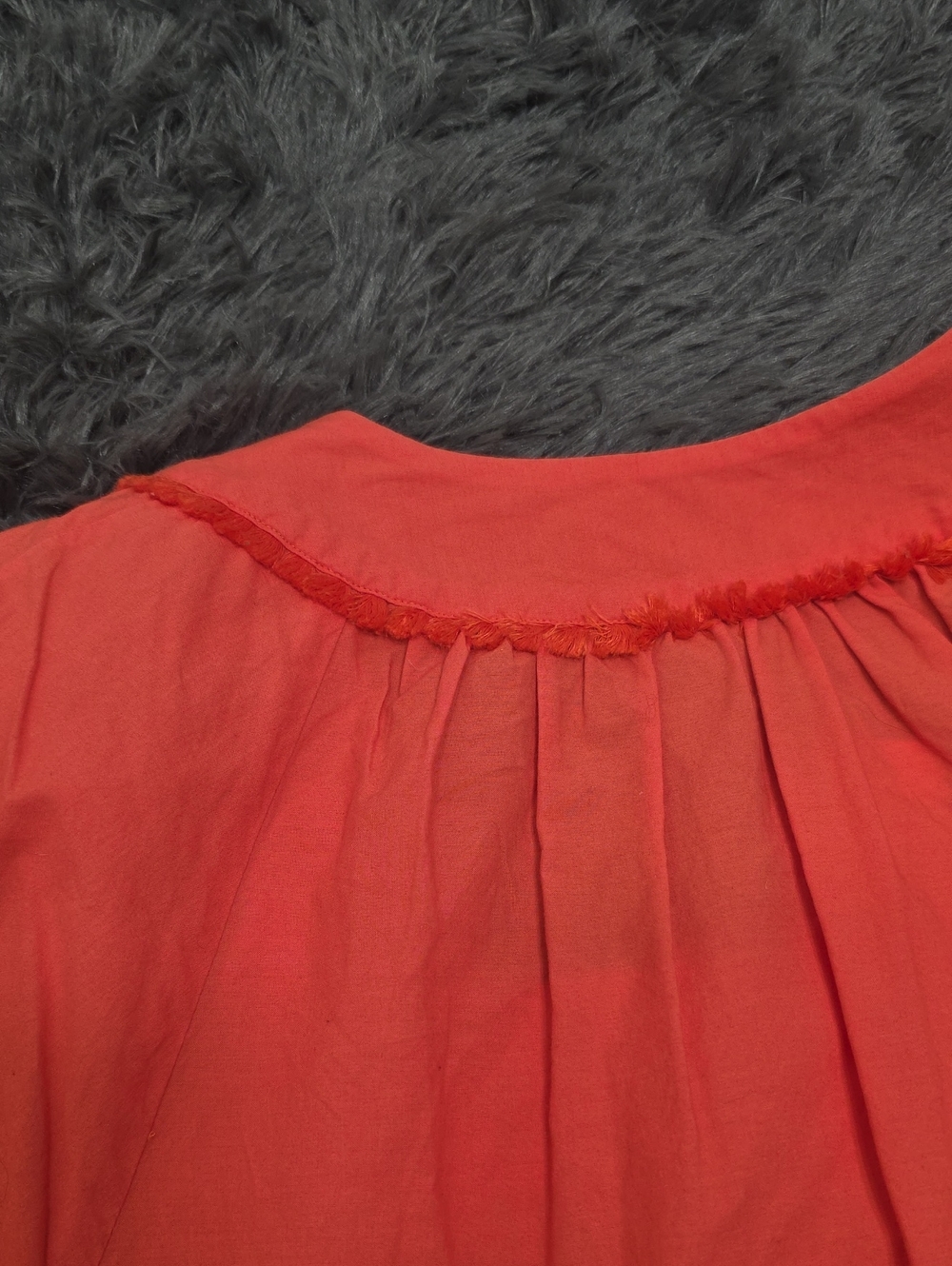 Madewell -Coral Eyelet Short Sleeve Top. Size S - Picture 7 of 7